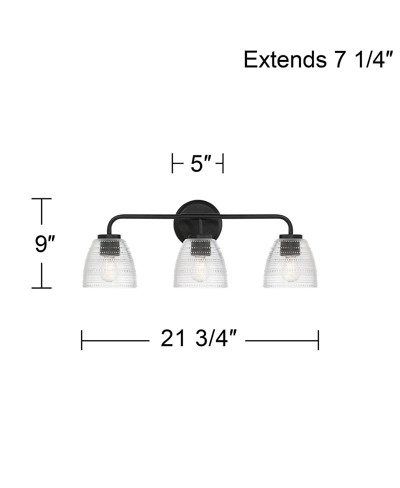 Possini Euro Design Possini Euro Sabrina 21 3/4" Wide and Glass 3-Light Bath Light