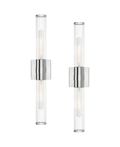 Possini Euro Design Possini Euro Adeline 24 1/4"W Polished Nickel Bath Light Set of 2
