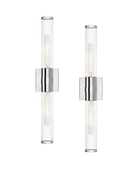 Possini Euro Design Possini Euro Adeline 24 1/4"W Polished Nickel Bath Light Set of 2
