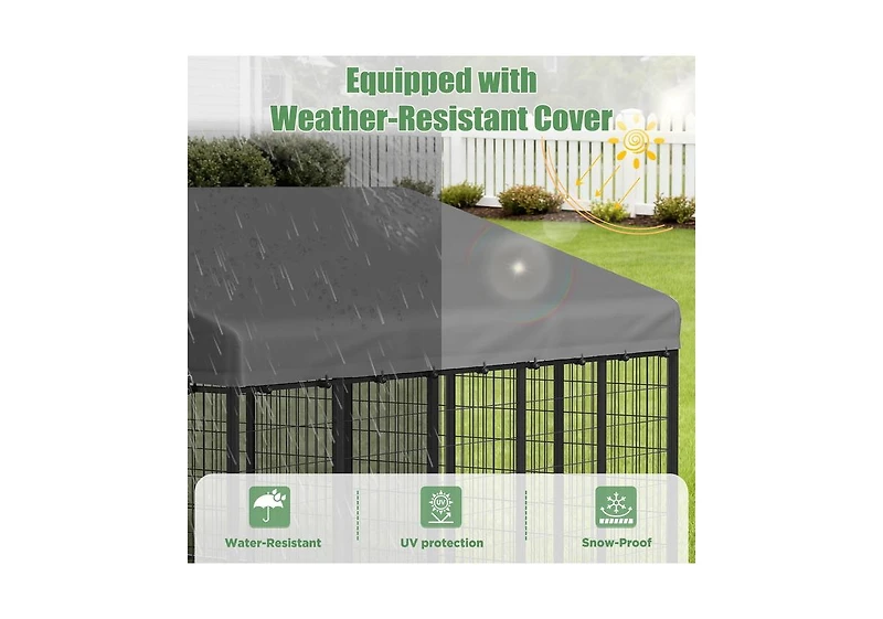 Aecojoy Heavy Duty Outdoor Dog Kennel