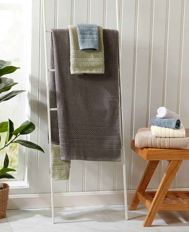 Linery and Co. 100% Cotton Textured 12pk Washcloth Set
