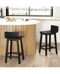 Gouun 24.5 in Counter Height Bar Stools Set of 2 with Solid Wood Frame