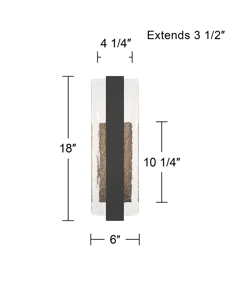 Possini Euro Design Cascadia 18" High Modern Outdoor Wall Light Fixture Mount Porch House Led Bulb