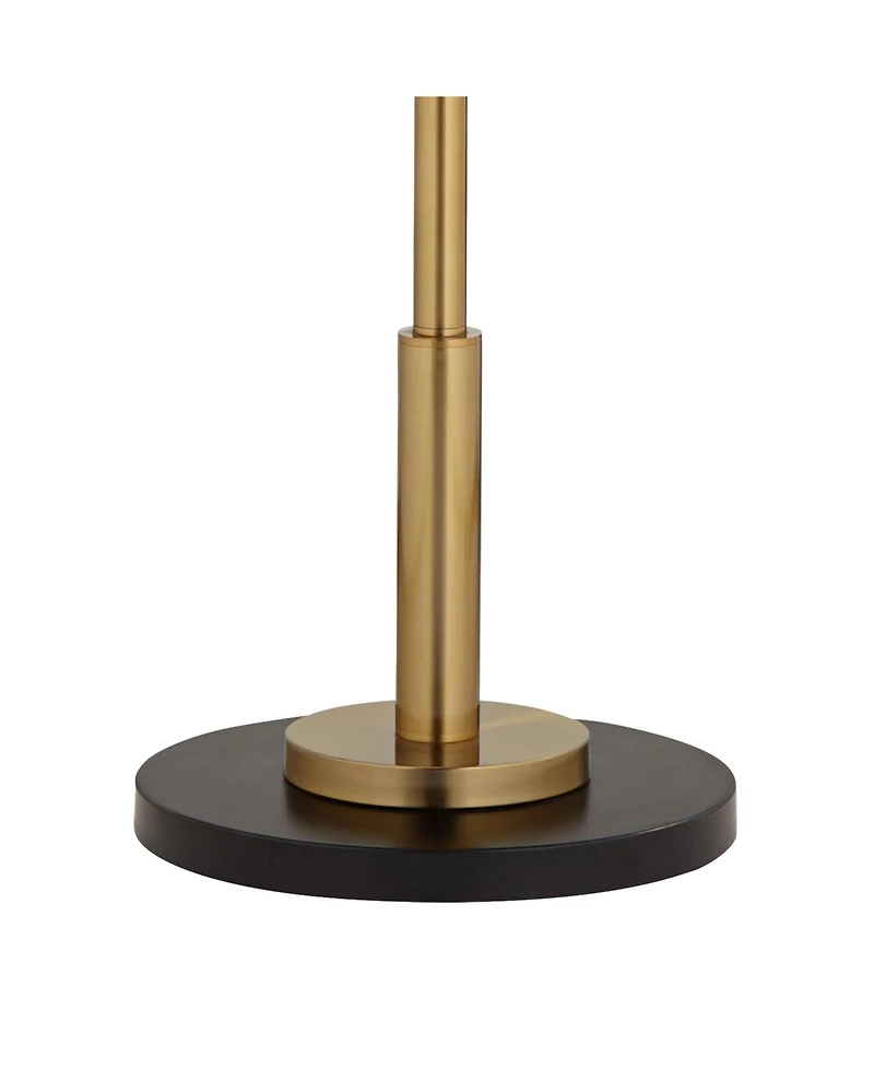 Possini Euro Design Summit Mid Century Modern 71" Tall Floor Lamp Warm Gold Matte Blaster Drum Shade for Living Room Bedroom