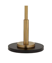 Possini Euro Design Summit Mid Century Modern 71" Tall Floor Lamp Warm Gold Matte Blaster Drum Shade for Living Room Bedroom