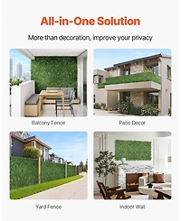 Sugift Artificial Grass Wall Panels, Milan Greenery Boxwood for Privacy