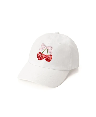 Sweet Wink Girls Cherry Sequin Patch Baseball Hat