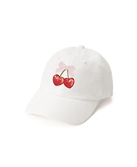 Sweet Wink Girls Cherry Sequin Patch Baseball Hat