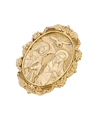 Symbols of Faith Gold Tone Father Son Holy Spirit Oval Pin