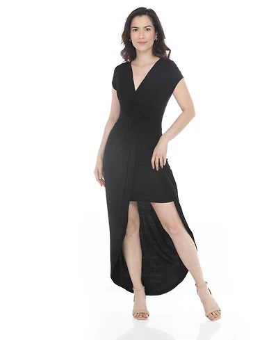 White Mark Women's Halter Neck Swing Midi Dress