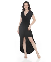 White Mark Women's Halter Neck Swing Midi Dress