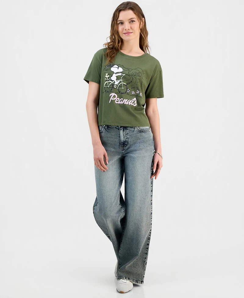 Grayson Threads, The Label Juniors' Snoopy Bike Graphic-Print Tee