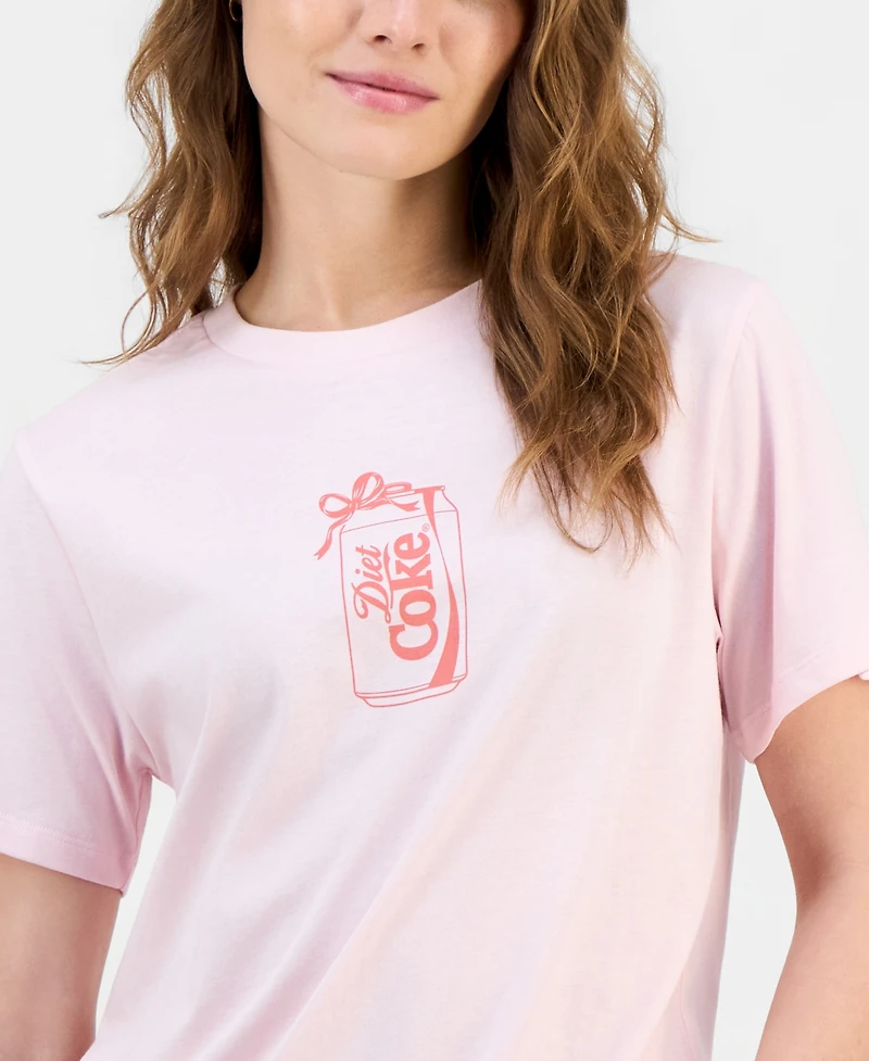 Grayson Threads, The Label Juniors' Diet Coke Bow Graphic-Print Tee