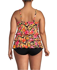 Lands' End Women's Ruffle Fauxkini One Piece Swimsuit