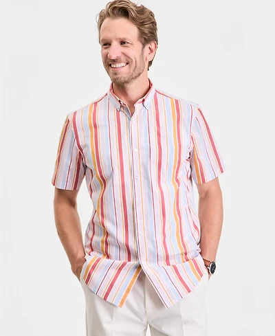 Club Room Men's Short-Sleeve Poplin Shirt, Macy's Exclusive