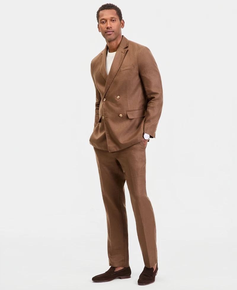 Club Room Men's Double-Breasted Herringbone Linen Blazer, Macy's Exclusive