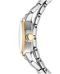 Dkny Women's Mini Quartz Two-Tone Stainless Steel Double Bracelet Watch 23mm