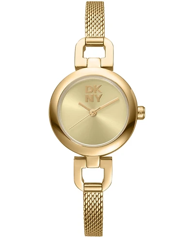Dkny Women's Milanese Quartz Gold-Tone Stainless Steel Bracelet Watch 26mm