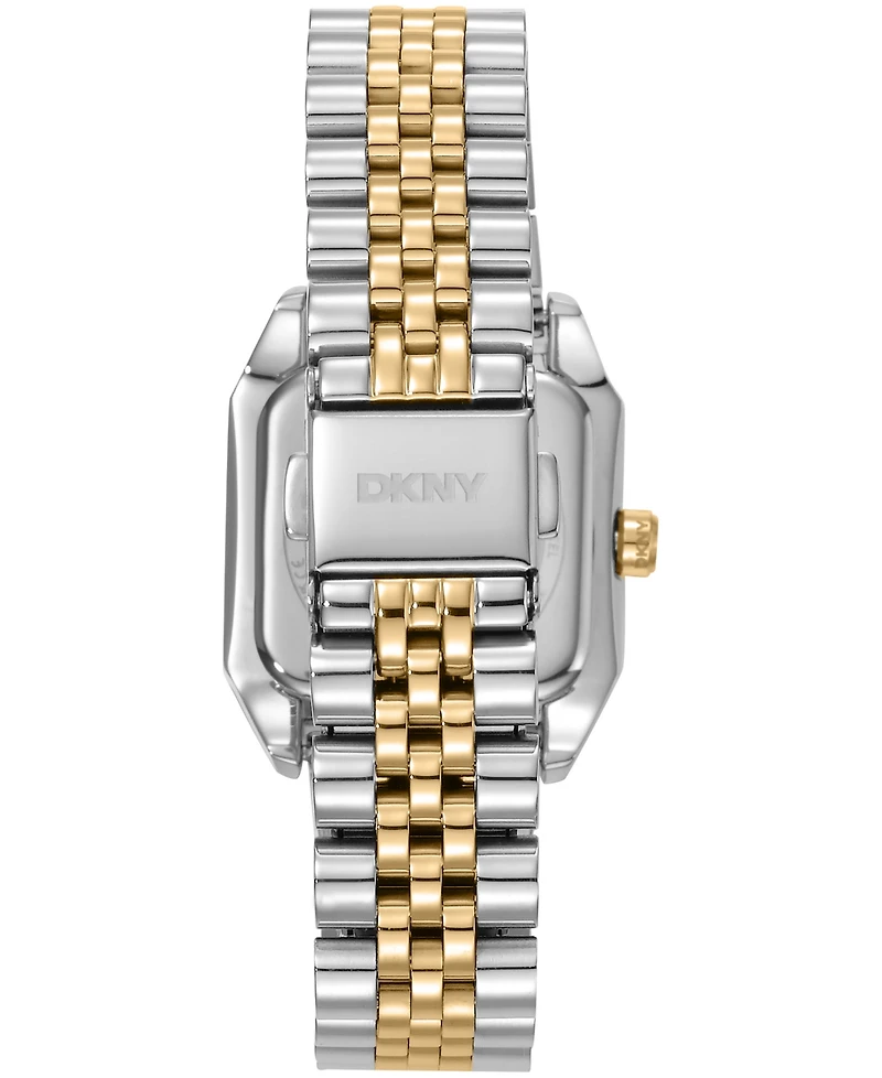 Dkny Women's Signature Shape Quartz Two-Tone Stainless Steel Bracelet Watch 27x34mm