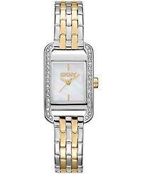 Dkny Women's Signature Shape Quartz Two-Tone Stainless Steel Bracelet Watch 20x33mm