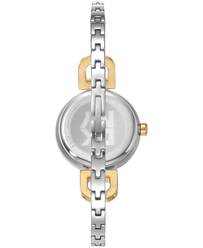 Dkny Women's Half Bangle Quartz Two-Tone Stainless Steel Watch 26mm