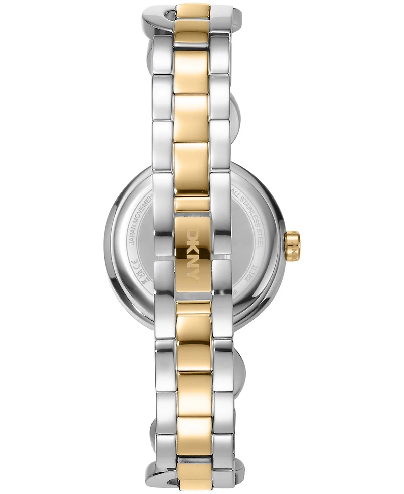 Dkny Women's Open Link Quartz Two-Tone Stainless Steel Bracelet Watch 28mm