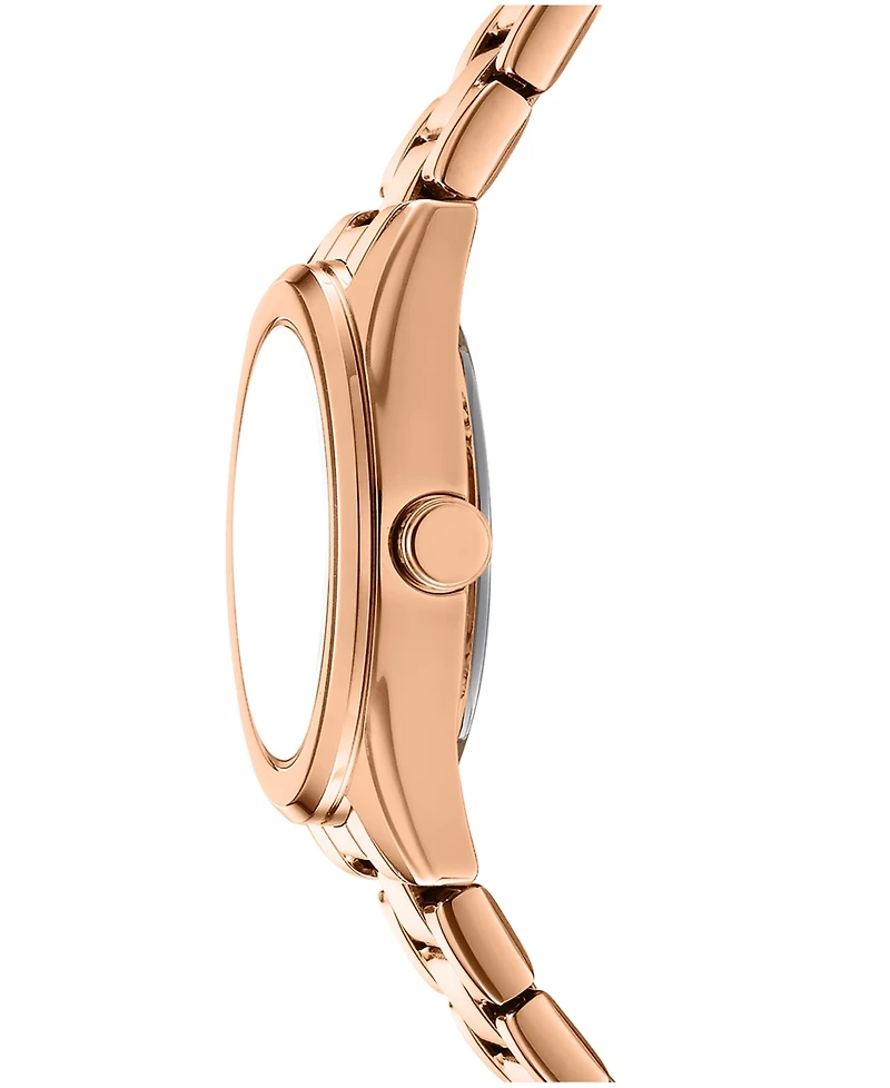 Dkny Women's Logo Quartz Rose Gold-Tone Stainless Steel Bracelet Watch 28mm Gift Set