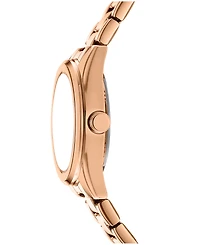 Dkny Women's Logo Quartz Rose Gold-Tone Stainless Steel Bracelet Watch 28mm Gift Set