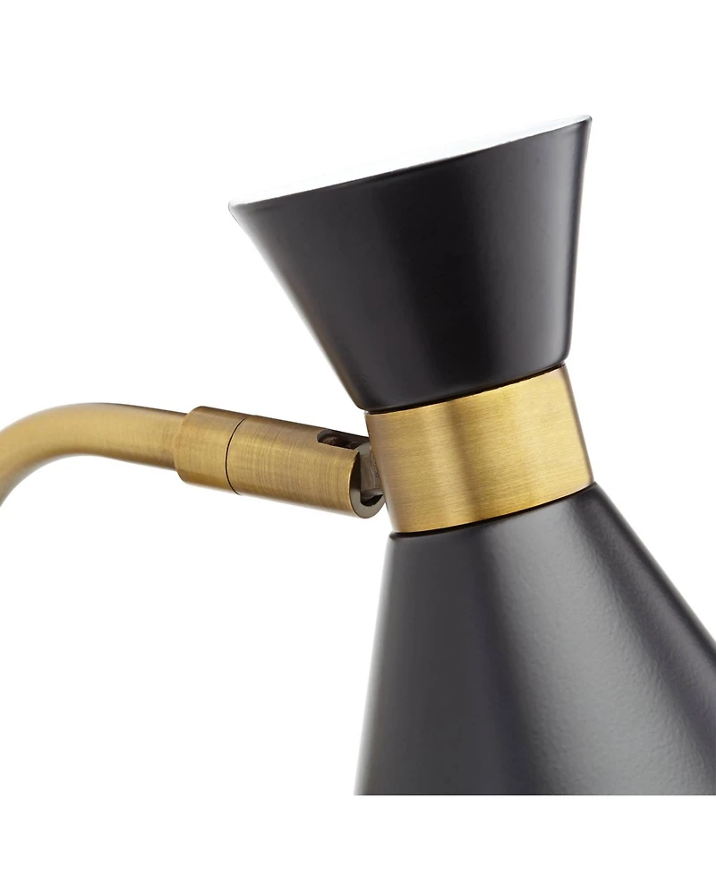 360 Lighting Modern Wall Lamp with Usb Port Matte Brass Plug-In 6 1/4" Light Fixture Cone Shade for Bedroom Bedside House Reading