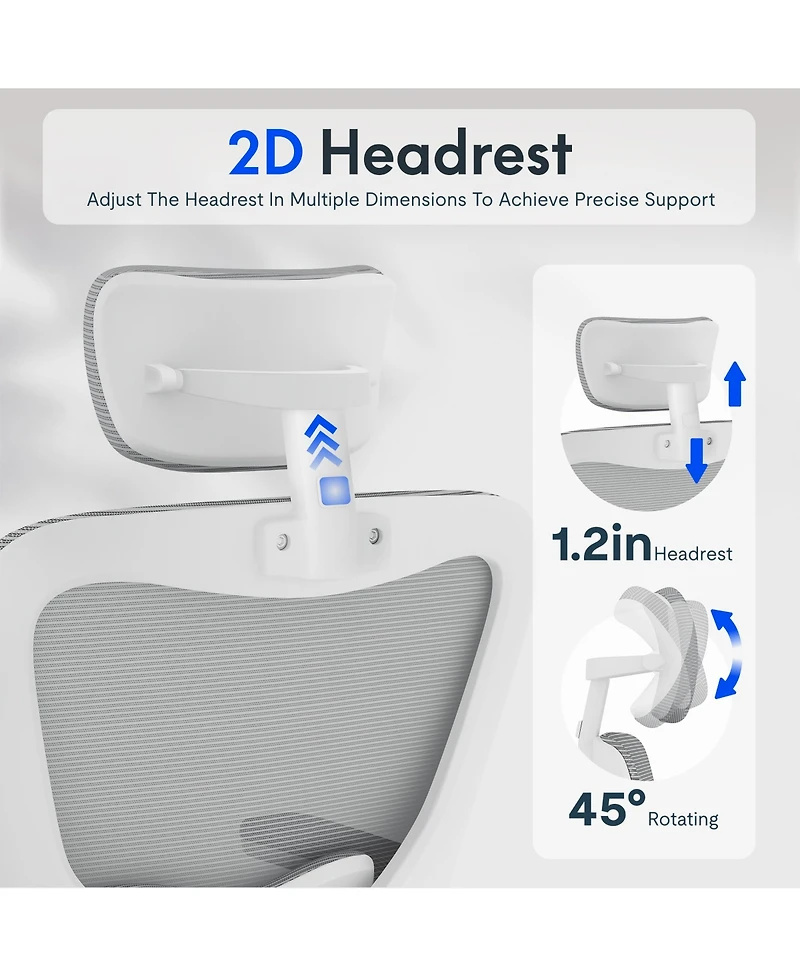 Flexispot OC1 Ergonomic Office Chair with Adjustable Headrest and 3D Arms