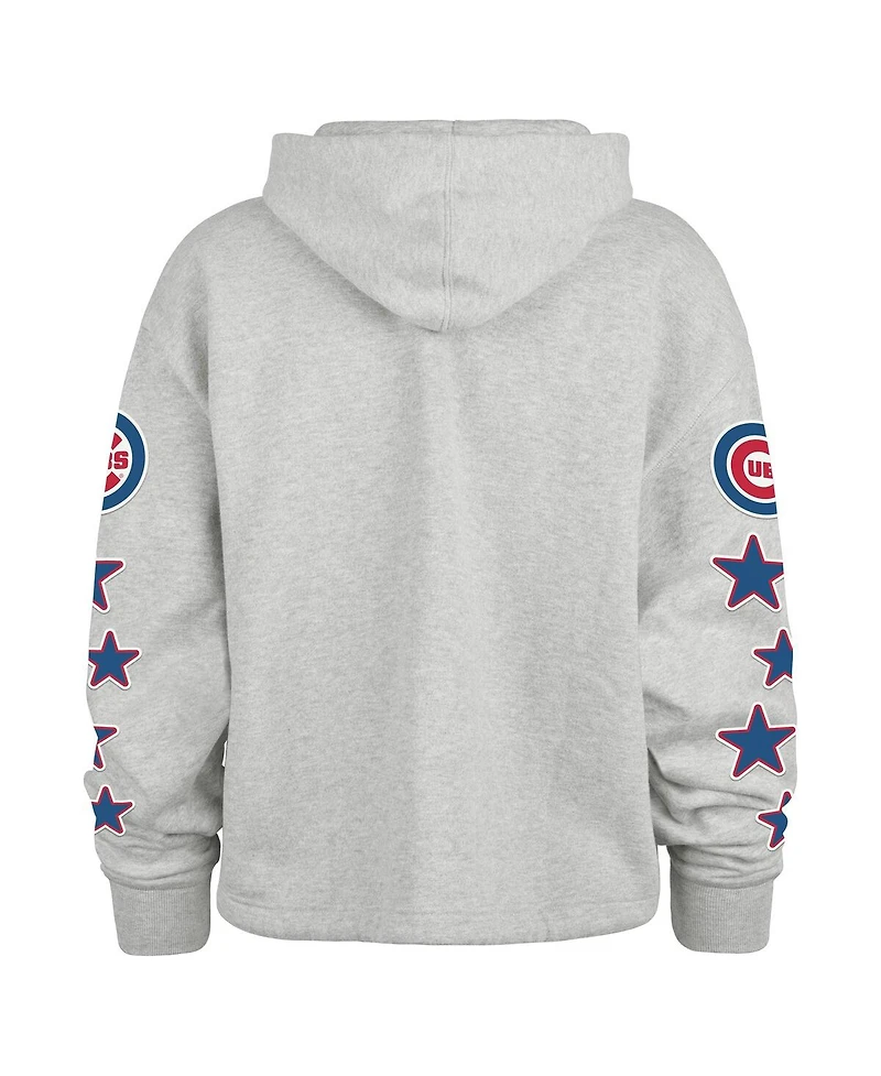 '47 Brand Women's Heather Gray Chicago Cubs Plus Size Starry Eye Hoodie
