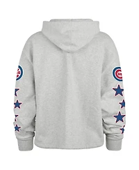 '47 Brand Women's Heather Gray Chicago Cubs Plus Size Starry Eye Hoodie