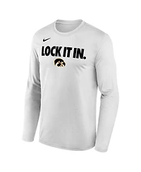 Nike Men's White Iowa Hawkeyes 2026 On-Court Bench Long Sleeve T-Shirt