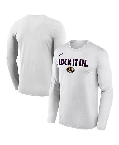 Nike Men's White Missouri Tigers 2026 On-Court Bench Long Sleeve T-Shirt