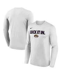 Nike Men's White Missouri Tigers 2026 On-Court Bench Long Sleeve T-Shirt