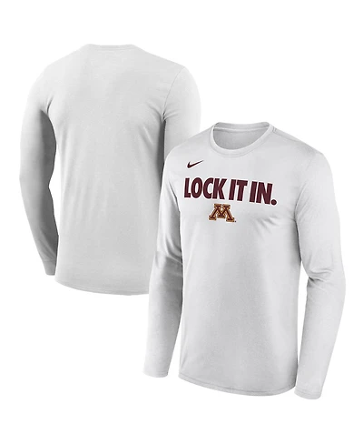 Nike Men's White Minnesota Golden Gophers 2026 On-Court Bench Long Sleeve T-Shirt