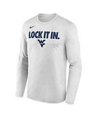 Nike Men's White West Virginia Mountaineers 2026 On-Court Bench Long Sleeve T-Shirt