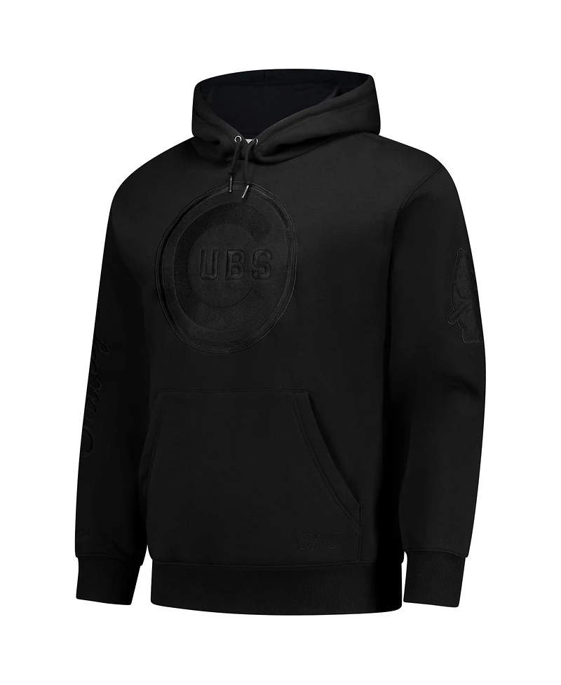 Mitchell & Ness Men's Black Chicago Cubs Phantom Fleece Hoodie