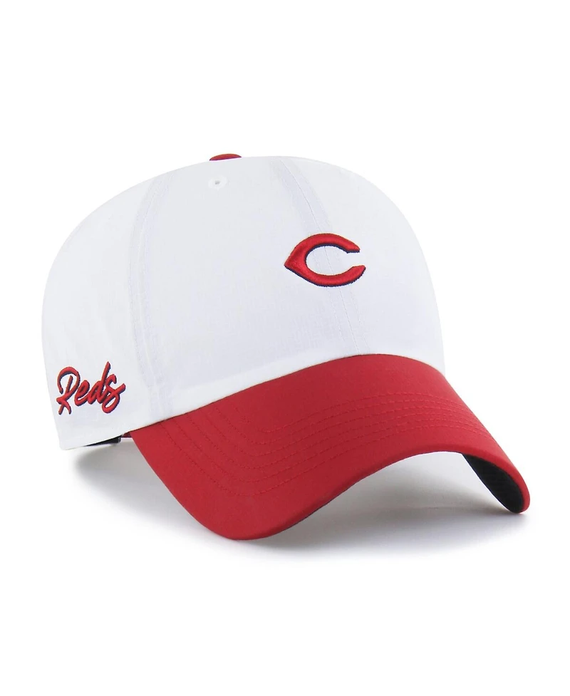 '47 Brand Men's White/Red Cincinnati Reds Vista Mini Clean Up Brrr Adjustable Hat