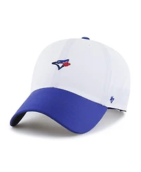 '47 Brand Men's White/Royal Toronto Blue Jays Vista Mini Clean Up Brrr Adjustable Hat