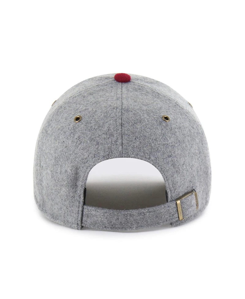 '47 Brand Men's Gray/Red Arizona Diamondbacks Golden Age Wool Clean Up Adjustable Hat