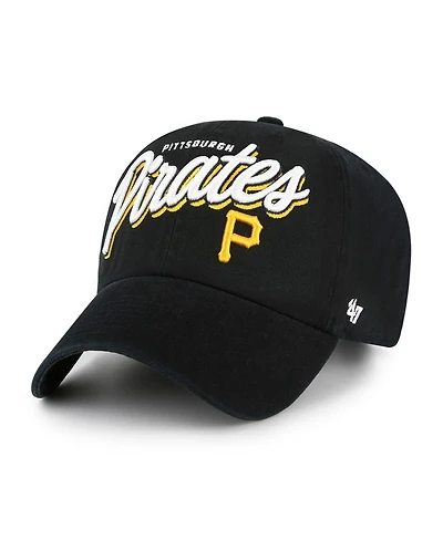 '47 Brand Women's Black Pittsburgh Pirates Ariana Clean Up Adjustable Hat