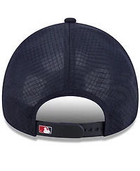 New Era Men's Navy Washington Nationals 2026 Batting Practice Apex 9FORTY Adjustable Trucker Hat