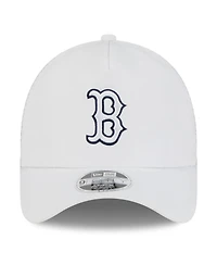 New Era Men's White Boston Red Sox 2026 Batting Practice Apex 9FORTY Adjustable Trucker Hat