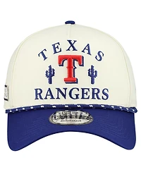 New Era Men's Cream Texas Rangers 2026 Spring Training Fan Pack Rope A-Frame 9FORTY Adjustable Hat