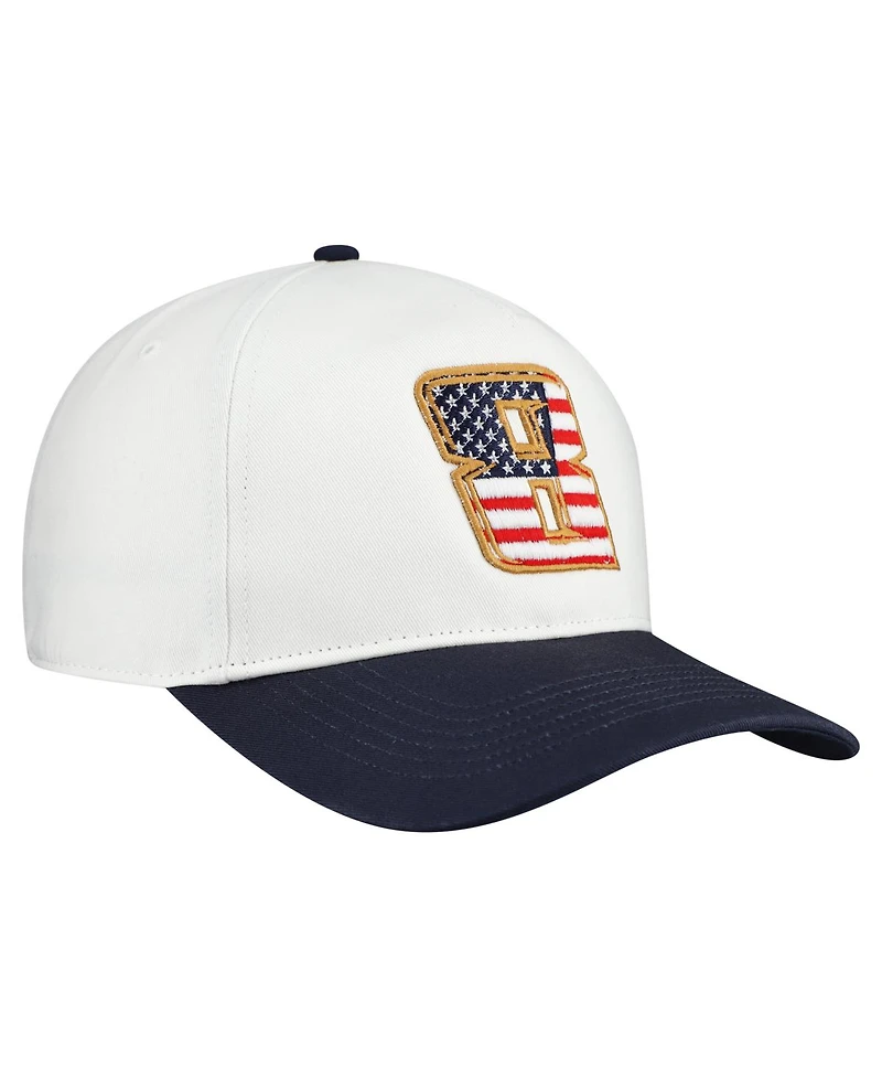 '47 Brand Men's White Kyle Busch Flag Fill Two-Tone Team Adjustable Hitch Hat