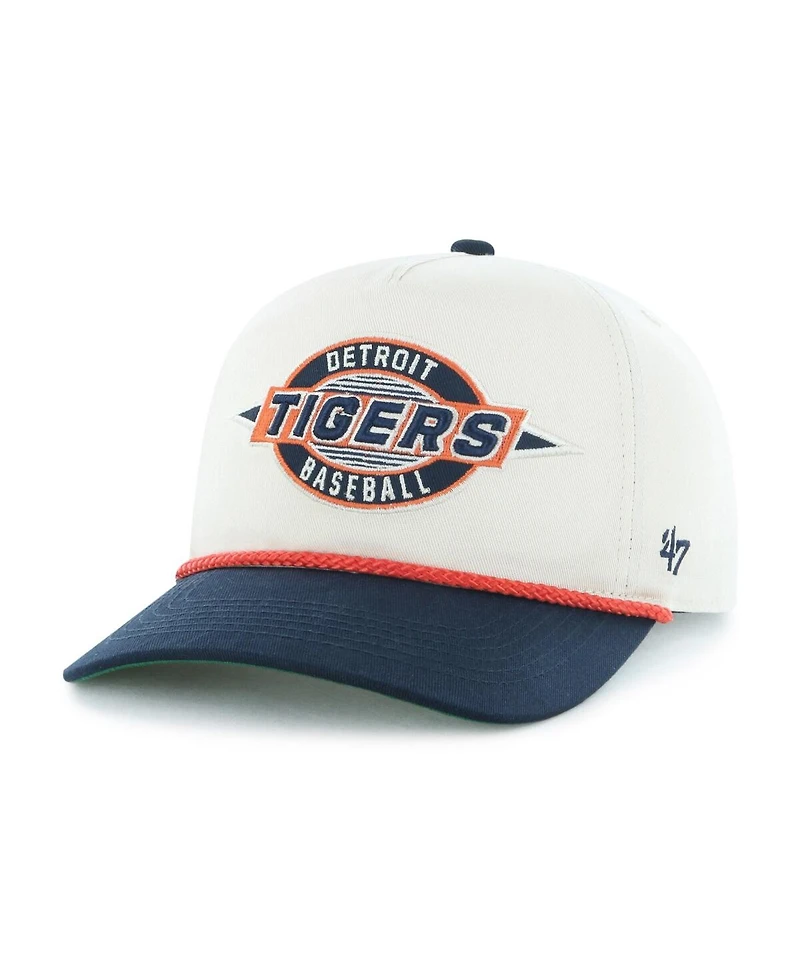 '47 Brand Big Boys and Girls Natural/Navy Detroit Tigers Frame Out Hitch Adjustable Hat