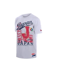 New Era Men's White Japan Baseball 2026 World Baseball Classic Oversized Throwback Distressed T-Shirt