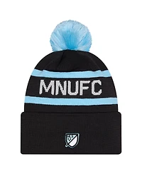 New Era Men's Black Minnesota United Fc 2026 Jersey Hook Cuffed Pom with Knit Hat