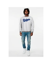 Champion Men's Heather Gray Los Angeles Dodgers Reverse Weave Sweatshirt